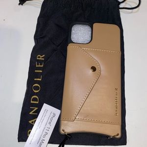 NEW iphone 11 pro max Bandolier case NINA Smooth Leather Crossbody (case only)